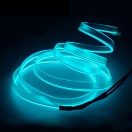 Otros accesorios interiores Lámpara ambiental RGB Coche LED Neón Luz fría Auto Atmósfera Reajuste Decoración Tiras Brillo USB Encendedor Dri273u