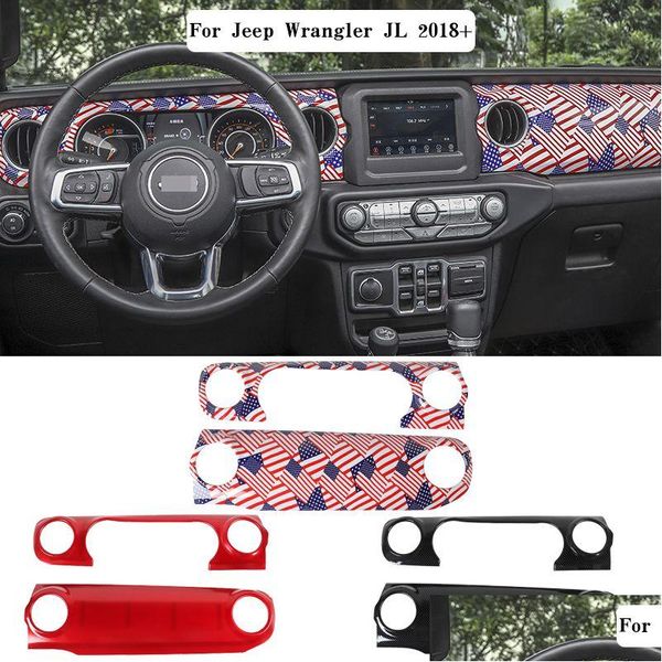 Autres accessoires d'intérieur Panneau de commande de tableau de bord de voiture Changement de vitesse ER Autocollants intérieurs de motivation pour Jeep Wrangler JL Sahara Drop Deliver DHC8Y