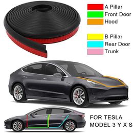 Autres accessoires intérieurs de la voiture de voiture de la voiture Kit de bande de bandes en caoutchouc Isolation de bruit de temps pour le tableau de bord Tesla Modèle 3 S / Y / X