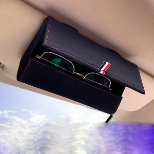 Autres accessoires intérieurs Car Gliases Box Multi-Function Lunettes de soleil Support de rangement Étui à lunettes intérieur Pare-soleil Clip Décoration