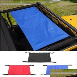 Otros accesorios interiores Malla de coche Parasol Techo Red solar para Jeep Wrangler Yj Tj Jk Jku Jl Jlu 1987- 2/4 Puerta Móviles de entrega Dhrzf