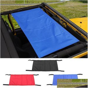 Autres accessoires intérieurs Filet de soleil de toit de pare-soleil de voiture pour Jeep Wrangler YJ TJ JK JKU JL JLU 1987- 2 / 4Door Drop Delivery Mobiles Dhrzf