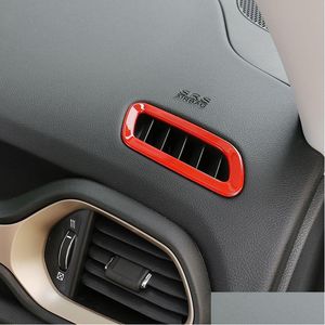Autres accessoires intérieurs Tableau de bord Avant Climatisation Sortie d'aération Ers Autocollant pour Jeep Renegade - Accessoires intérieurs de voiture Nouveau Arri Dhykx