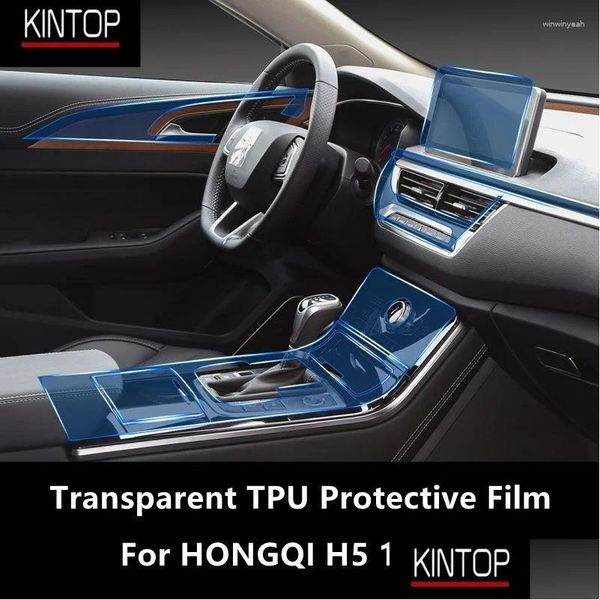 Otros accesorios interiores para Hongqi H5 18-22 Consola central de automóvil Película protectora de TPU transparente Reparación antiarañazos Refit Drop Deliv Ote7Q