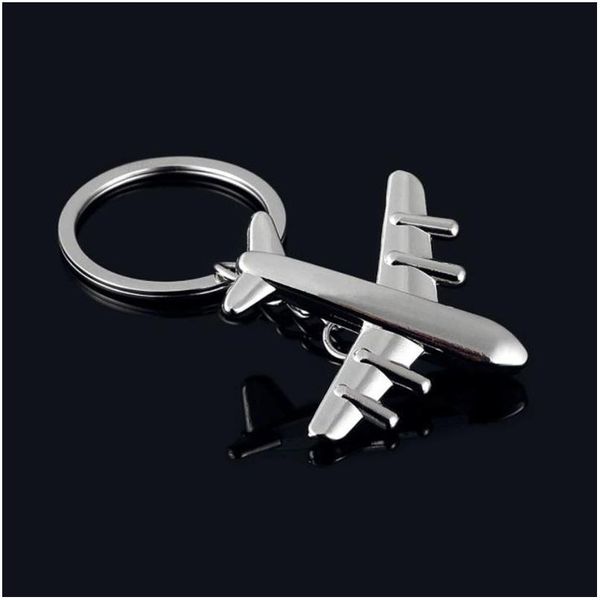 Autres accessoires d'intérieur cadeau métal avion porte-clés boucle mini porte-clés modèle d'avion porte-clés cadeaux d'avion pour hommes femmes enfants DH06H