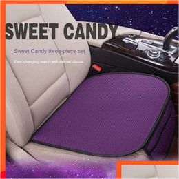 Otros accesorios interiores Ice Silk Asiento de coche Er Práctico protector Pad Cojines Durable Summer Drop Delivery Mobiles Motocicletas Dhcy5