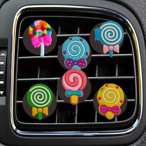 Andere interieuraccessoires Lollipop Cartoon Auto Air Vent Clip Outlet per clips Conditioner Drop levering otwnx