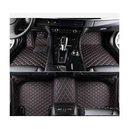 Andere interieuraccessoires Luxe surround auto -vloermatten voor Benz Cclass 2014 Linker roer zwart pu lederen bescherming mat set carpe dhh8u