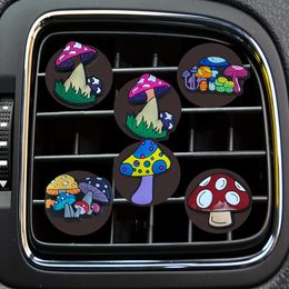 Other Interior Accessories Mushroom New Product Cartoon Car Air Vent Clip Outlet Per Conditioner Clips Square Head Freshener For Offic Ot1Nb