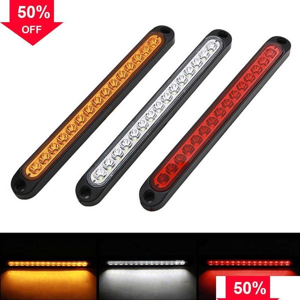 Autres accessoires intérieurs Nouveau 15 LED Remorque Frein Feu arrière Barre d'arrêt Clignotants Bande d'assemblage étanche Rouge pour bateaux marins Gol Dhb6X