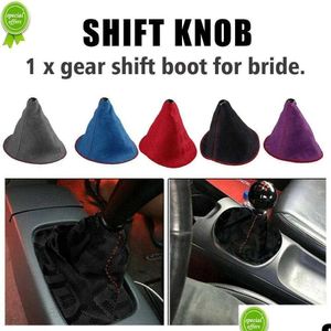 Autres accessoires d'intérieur Nouveau Bartoo- JDM Style Bride Recaro Hyper Tissu Pommeau de levier de vitesse Boot Er Shifter Levier Colliers Inter Accessoires Dhmsw