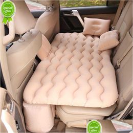 Autres accessoires d'intérieur Nouveau matelas gonflable d'air de voiture lit de sommeil repos SUV voyage conception de protection des enfants MTI fonctionnel pour Outdoo Dhzqn