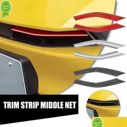 Andere interieuraccessoires Nieuwe auto voorgrills Sierstrip Midden Net Moding Er Styling Decoratie Accessoires Voor Prius Prime 60 Seri Dhbqa