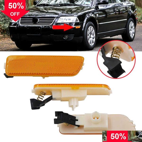 Autres accessoires intérieurs Nouvelle voiture pare-chocs avant feux de position latéraux indicateurs gauche droite clignotant lampe sans BBS pour VW Jetta Gol Dhh2Y