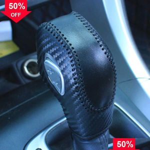 Autres accessoires intérieurs Nouvelles voitures PU Cuir en cuir en carbone Gear Shift Knob er for Ford Ecosport Escape Fusion C-Max Energi Wagon Fiest Dhymw