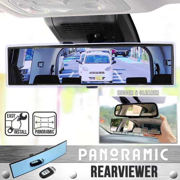 Autres accessoires intérieurs Visionneuse arrière panoramique avec surface incurvée 300 mm Rétroviseur de voiture anti-éblouissement à grande vision Installation facile pour