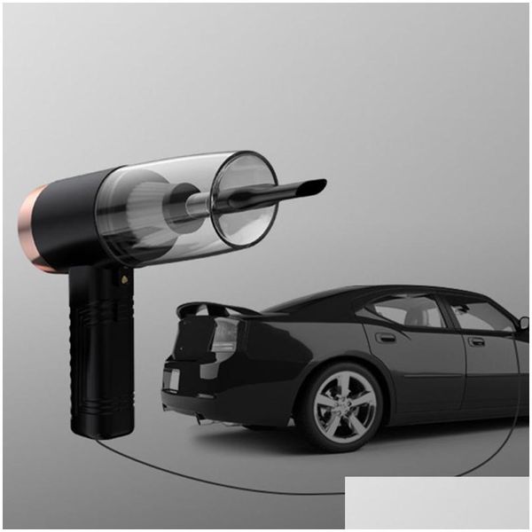 Autres accessoires d'intérieur Powerf Petit aspirateur de voiture avec lumières fluorescentes à LED permanentes qui ne réduisent pas le bruit rapidement D Dhtqt