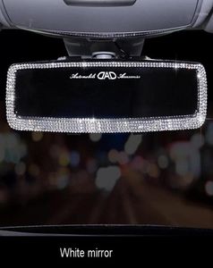 Overige interieuraccessoires Strass Auto Achteruitkijkspiegel Decor Charm Crystal Bling Diamond Ornament Rear View Cover Women Auto Ac7143623