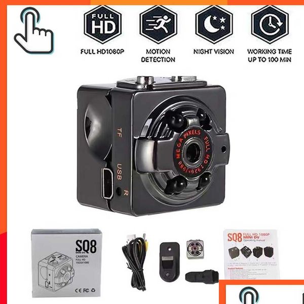 Autres accessoires d'intérieur Sq8 Mini caméra Smart 720P 1080P Hd Petit secret Minicamera Video Cam Night Vision Wireless Body Dvr Dv T Dhzps