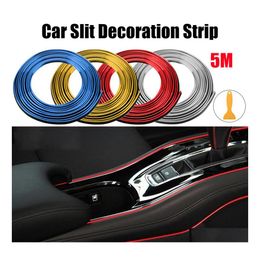 Autres accessoires d'intérieur Super Flexible 5M Car Moding Trim Strip Door Gap Edge Ligne décorative Accessoire Csv Drop Delivery Mobile Dhxjn