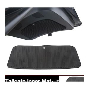 Otros accesorios interiores Tpe Almohadilla protectora de la puerta trasera del maletero trasero para Tesla Model Y Antipolvo Protector impermeable Boot Liner Mat Car Dhfjj