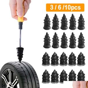 Andere interieuraccessoires Vacuüm Tyre Repair Nagel Kit voor motorcar Scooter Rubberen Tubeless Tyre Tool Set lijmfilmdruppel deliv DHC4M