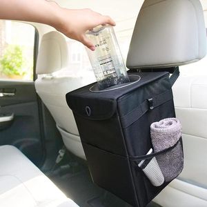 Autres accessoires d'intérieur Poubelle de voiture étanche et étanche, organisateur automatique, décharge de déchets pour poches de rangement de poubelle, portable fermable