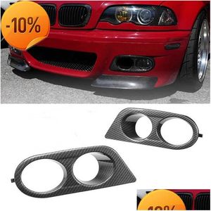 Otros accesorios interiores Venta al por mayor Coche Parachoques delantero Parrilla Luz antiniebla Er Grille Trim Honeycomb Mesh para E46 M3 2001 2002 2003 2004 200 Dhbww