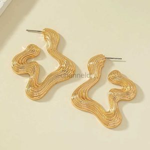 Autres boucles d'oreilles de cerceau en métal irrégulier pour les femmes Géométrie rétro accessoires d'oreille exagérés fête des fêtes de la mode bijoux E449 240419