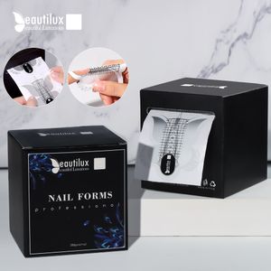 Beautilux Professional Nail Forms 300pcsRoll Gel Acrylique Ongles Chablon Papier Autocollant Papillon Shablon 230619