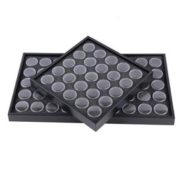 Lege 2550 Space Nail Art Powder Gems Storage Container Case Box Plate Manicure Tool 230909