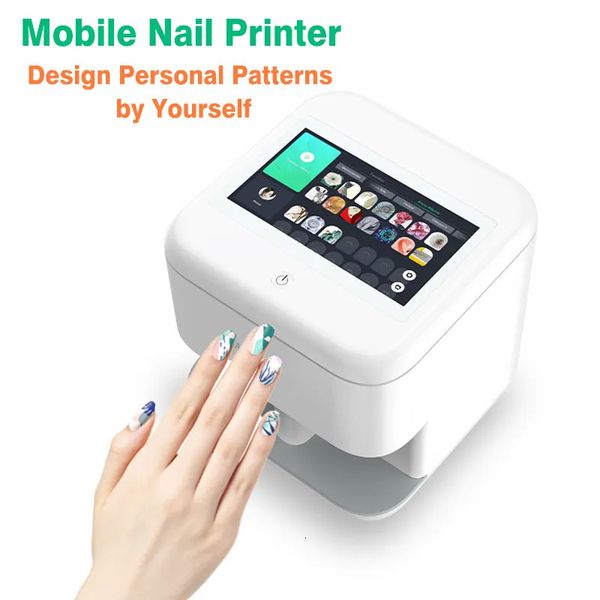 Autres articles Imprimante à ongles mobile Machine d'impression de motifs Équipement d'art 3D portable pour salon 230927