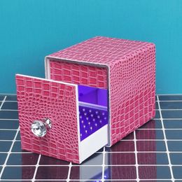 Otros artículos Brocas para decoración de uñas UV Esterilizador Caja de acrílico Organizador Equipo de herramientas de belleza para salón de manicura Rosa 231017