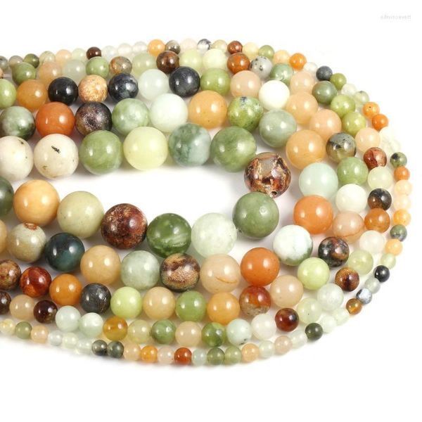 Autres Jades Perles Rondes 4 6 8 10 12mm Tempérament Naturel Pour La Fabrication De Bijoux Accessoires De Bricolage Edwi22