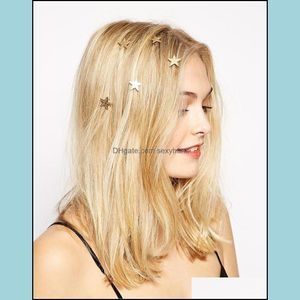 Autres bijoux BijouxGold Stars Spring Clip Cheveux Filles Coiffure Épingle à cheveux Femmes Mode Aessories Gros Iridescence DIY Tresse Tête Drop D