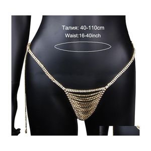 Andere sieraden Sets Lady Sexy Bikini Thong slipjes Ketting Porno Erotisch ondergoed Belly Crystal Body For Women Paar T200508 824 Drop D Dhewp