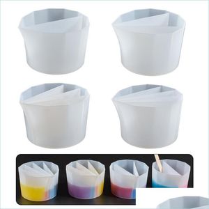 Autres outils de bijoux Tasse de fractionnement Silable pour la résine de peinture acrylique versant DIY Faire des canaux MTI Set Art de fluide Ding Accessoires Drop Dhl2o