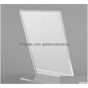 Otro Cocina Comedor Bar 100 Unids Oficina Acrílico A6 Display Folleto Soportes Mostrador Plástico Para Mes Tablero Menú Titular Business Poste Dhwtd