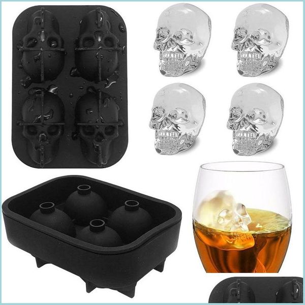 Autres Cuisine Bar à manger 3D Skl Ice Mold Plateau Super Flexible Haute Qualité Sile Cube Moules Pour Whisky Cocktails Boissons Cuisine T Dhezk