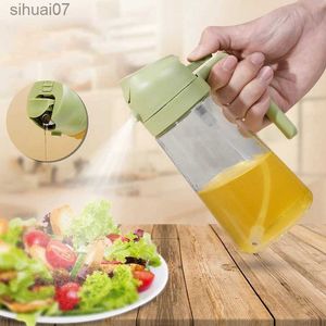 Andere keuken eetbar 470 ml olijfolie Dispenser Mist Nozzle Oil Spray Bottle Duble Doel Dispenser voor het koken Keuken Salade Barbecue gereedschap YQ2400408