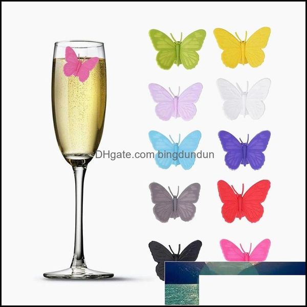 Autre cuisine barre à manger 6pcs verre à vin tag tasse identificateur longues bandes marqueurs de gobelet pour étiquettes de fête verres signe de boisson Dro otjxv