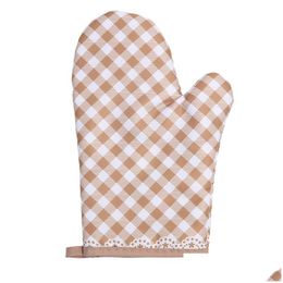 Otra cocina, barra de comedor Bakeware Isation grueso horno de microondas Mitts poliéster para horno para hornear resistencia al calor resistente al calor dhhiw