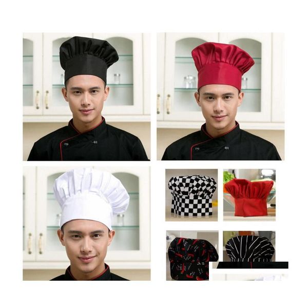 Autre Cuisine Salle À Manger Bar Chef Cuisine Chapeau Unisexe Hommes Femmes Garçon Uniforme Cap Conception Brodée Cuisine Boulangerie Bbq Grill Restaur Dhctl