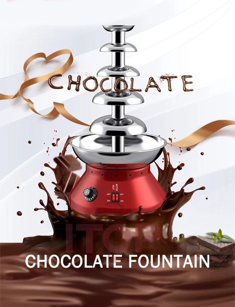 Autre cuisine bar à manger ITOP CF45 niveaux fontaine à chocolat en acier inoxydable cascade machine fonte fonction de réchauffement commercial 110V 220V 231114