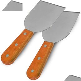 Autre cuisine, bar à manger expédition crème glacée faisant des outils frit spata pelle scooper grattoir avec poignée en bois livraison directe maison G Dhj2F