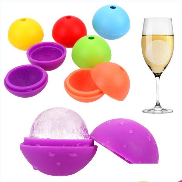 Otra cocina Comedor Bar Sile Ice Ball Cube Mold Round Hockey Whisky Mod 3D Wine Cocktail Drop Delivery Hogar Jardín Cocina Dhyw4