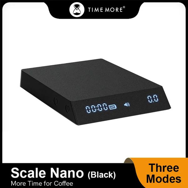 Otra cocina Comedor Bar Timemore Store Black Mirror Nano Espresso Coffee Scale Panel de pesaje con tiempo USB Light Mini Digital Give The Mat 231116