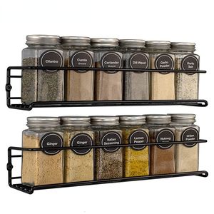 Andere keukenopslagorganisatie 2/4PCS Pack Organizer items Wall Mount Spice Rack Single Laag hangende plankrekken om potten op te slaan 221205