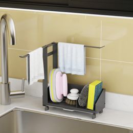 Andere keukenopslagorganisatie afvoerrack rek organisator caddy niet -slip spons soap borstelhouder badkamer 221205