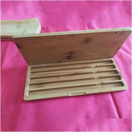 Andere keukenopslagorganisatie keuken opslag houten vijf paren chopsticks verpakking doos grave chopstick boxes persona dhgarden dhyqu